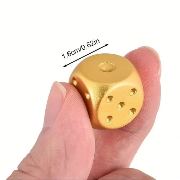 Gold Dice Set with Case - Picture 6 of 6